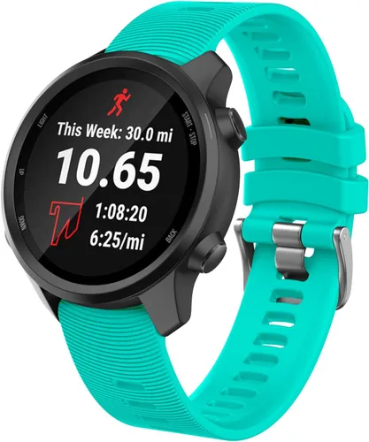 Vista 13 de ISABAKE - Correa de reloj de 0.787 in para Garmin Forerunner 245 645/Vivoactive 3/Venu Sq Negro