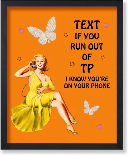 Vista 71 de Poster Master Pin Up Girl Poster - Better Late Than Ugly Print - Butterfly Art - Modern Art - Trendy Art - Gift for Men & Women - Funny Decor for