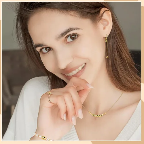 Vista 3 de 300 cuentas rellenas de oro de 18 quilates para hacer joyas, cuentas redondas de pulsera, oro de 0.118 pulgadas, latón, suministro hecho a mano