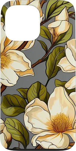 Vista 24 de Botanical Garden Magnolia Flower Case for iPhone 17