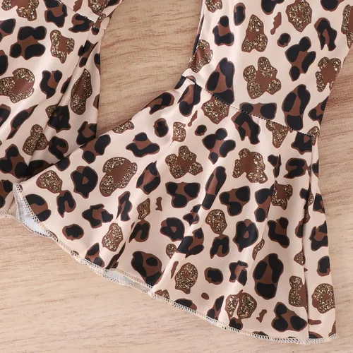 Vista 5 de MLAGJSS Conjunto de 3 piezas para niñas pequeñas, pantalones acampanados, diadema