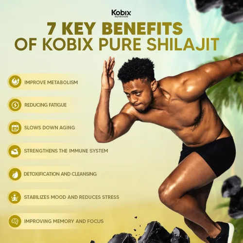 Vista 2 de Kobix - Resina pura de Shilajit del Himalaya, alta potencia nutricional, más de 85 oligogramas de minerales ácido húmico y fúlvico, apoyo
