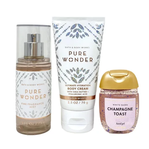 Vista 2 de Bath & Body Works Pure Wonder - Mini bolsa - Niebla, crema, gel de manos y mini jabón
