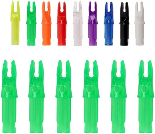 Vista 15 de 50 paquetes de flechas de arco con encoques - Insertos de flecha para flechas de carbono. Encoques de flecha de plástico de.244/6.20mm para tiro