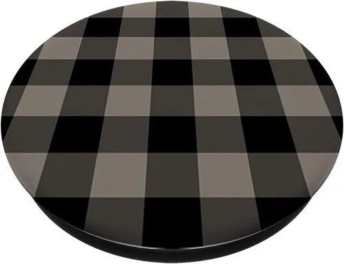 Vista 2 de Guinga tela escocesa rústica en Amarillo Negro Gris AEHP611 PopSockets PopGrip: Agarre intercambiable para teléfonos y tabletas