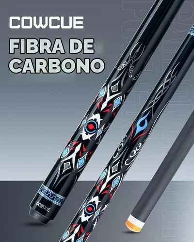 Vista 9 de CRICAL COWCUE 58-Inch Carbon Fiber Pool Cue, Low Deflection, 12.5mm Tip