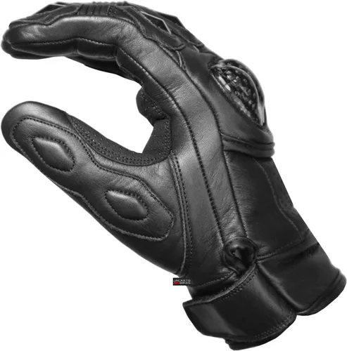 Vista 8 de Guantes de piel de anilina de vaca para motocicleta de hombre con control deslizante