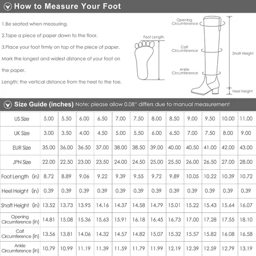 Vista 8 de DREAM PAIRS Women's Knee High Low Hidden Wedge Boots