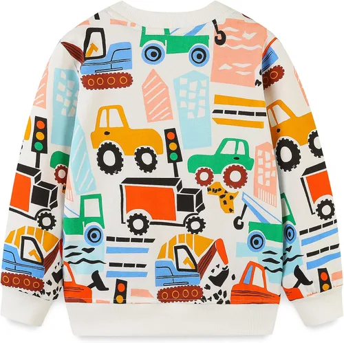 Vista 49 de Bumeex Sudaderas con cuello redondo para niños de 2 a 7 años