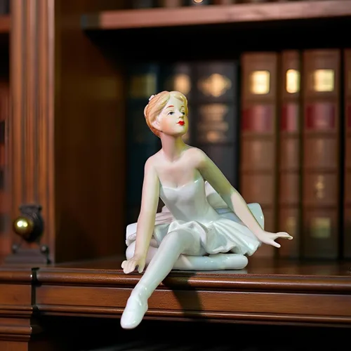 Vista 8 de MTME - Figuras de porcelana para ballet, estatua esculpida, artesanía, artículos de arte, escultura, decoración del hogar