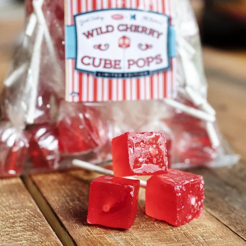 Vista 6 de Chupetas de Caramelo Duro en Cubo: Paquete de Chupetas con Sabor Envueltas Individualmente por Espeez - Paletas Cuadradas de Fiesta Estilo Antiguo