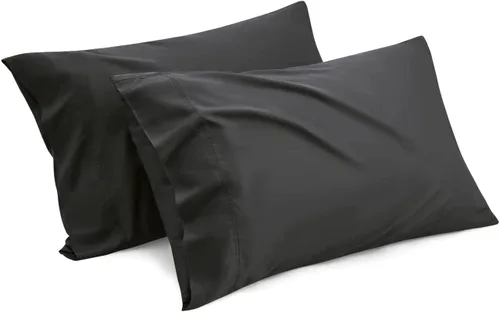 Vista 11 de Luxury Hotel Collection - Juego de 2 fundas de almohada tamaño King, color beige liso, microfibra cepillada suave, resistente a las arrugas