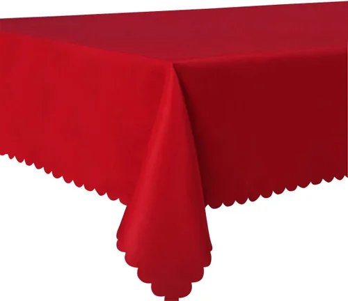 Vista 12 de Queenbox - Mantel rectangular rectangular de poliéster para bodas, fiestas, hoteles, restaurantes