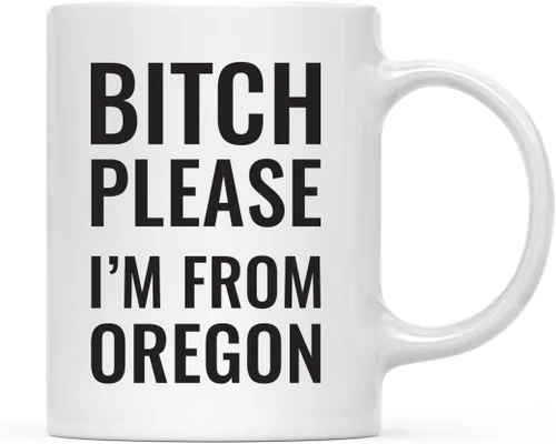 Vista 86 de Andaz Press Taza de café de 11 onzas, regalo de broma, Bitch Please I'm from Alabama, paquete de 1, incluye caja de regalo, divertidas ideas