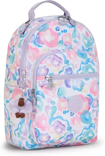 Vista 2 de Kipling Seúl - Mochila pequeña para tableta, diseño de flores acuáticas, talla única
