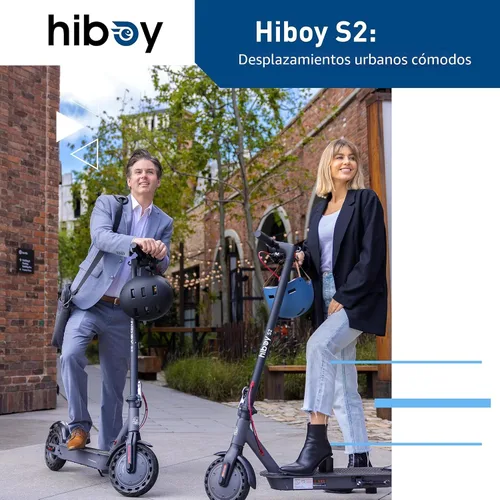 Vista 7 de Hiboy S2 Electric Scooter - 8.5" Solid Tires - Up to 17 Miles Long-Range & 19 MPH Portable Folding Commuting Scooter for Adults with Double Braking