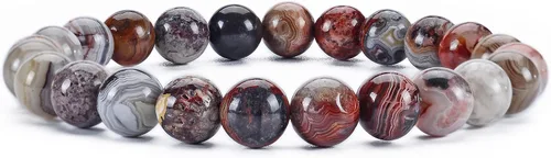 Vista 31 de Colección Cherry Tree - Pulseras de cuentas de gemas para mujeres y hombres, tamaños pequeños, medianos y grandes, cuentas redondas de 8 mm Cuarzo
