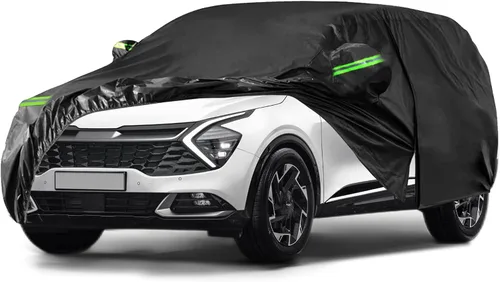 Vista 15 de Funda impermeable para automóvil de 6 capas para Kia K5/Optima 2010-2026 All Weather Car Cover with Cotton Liner, Zipper Door, Windproof Bands for