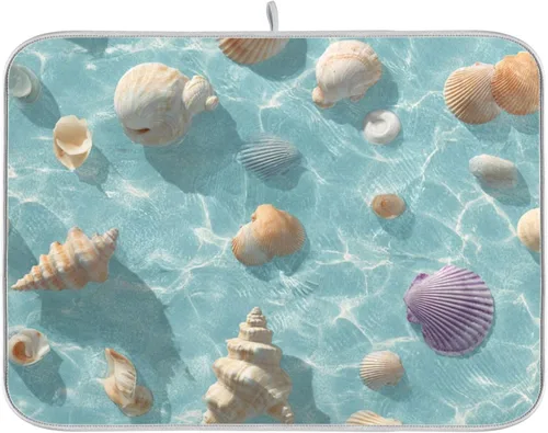 Vista 38 de Tapete de secado de platos para encimera de cocina, tapete de secado de platos, tapete escurridor de platos, almohadilla de microfibra absorbente