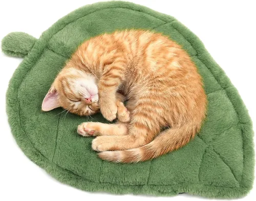Vista 7 de Warming - Tapete de cama para gatos con forma de hojas, almohadilla de Gris