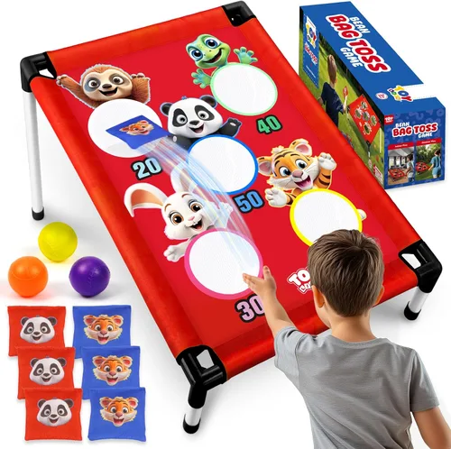 Vista 9 de TOY Life Bean Bag Toss Game, Carnival Party Games, Cornhole Set for Kids Outdoor Games, Outside Toys for Kids Ages 4-8, Yard Outdoor Toys for