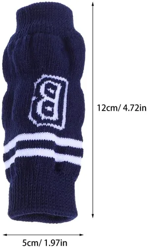 Vista 2 de ERINGOGO 4pcs Elastic Fit Dog Elbow Sleeves Dog Leg Warmers Knitted Leg Wraps for Pet Elbow Support Sleeves Protective Design