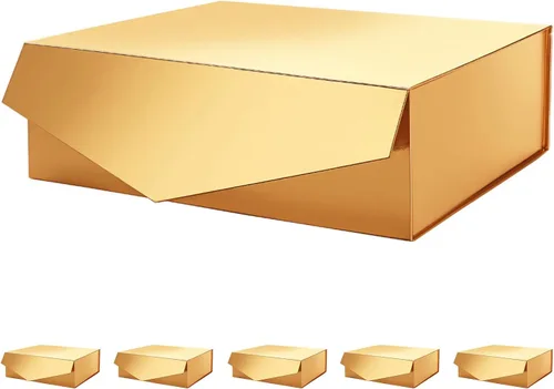 Vista 36 de PACKHOME Caja de regalo grande con tapa de 13.5 x 9 x 4.1 pulgadas, resistente caja de regalo plegable con cierre magnético