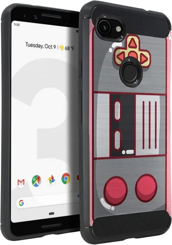 Vista 24 de CasesOnDeck - Funda compatible con Google Pixel 3A (2019) - Funda de TPU con patrón pictórico, flexible, delgada y elegante (astronauta)