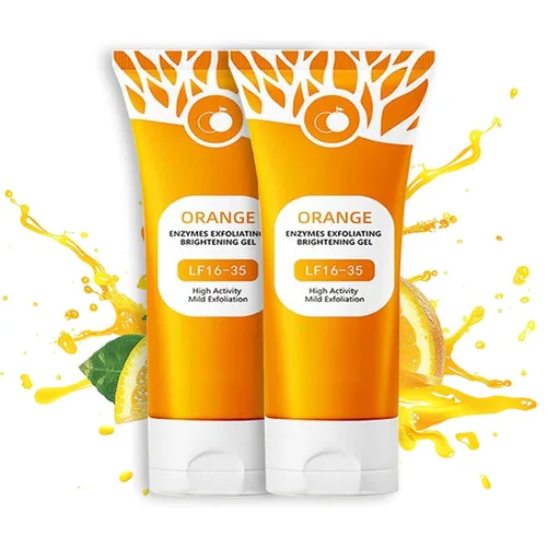 Vista 8 de Gel exfoliante naranja para cara y cuerpo, exfoliante de naranja 2026, limpieza profunda de poros, elimina puntos negros, hidrata la piel para todo