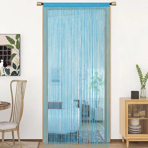 Vista 7 de HSYLYM - Cortinas de cuerda de espaguetis para puertas con borlas de privacidad, marco de puerta, hippy, pared, cocina, pasillo, bohemia, cortinas