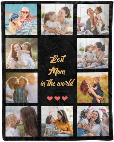 Vista 9 de D-Story Regalos para mamá, regalo para el día de la madre de parte de hija e hijo, manta de franela suave regalo para mamás Navidad, manta de cama