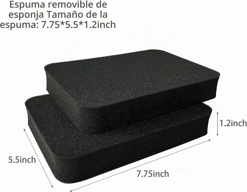 Vista 5 de Fuimlar Estuche rígido de EVA con espuma, 8.5 x 6.5 x 3.75 pulgadas, funda digital rígida EVA a prueba de golpes, adecuada para el almacenamiento