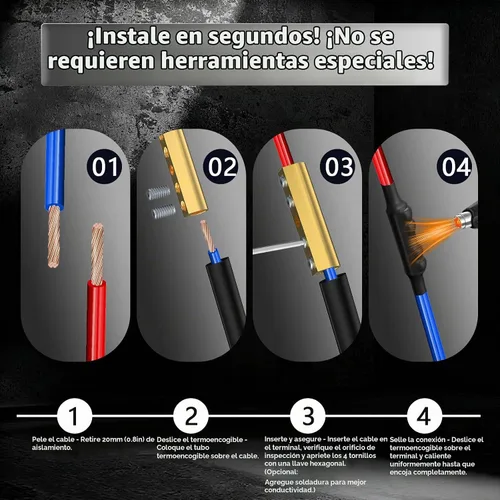 Vista 4 de GKG Kit de tuercas de conectores de cable rápido de calibre 6-10 AWG 6 8 10