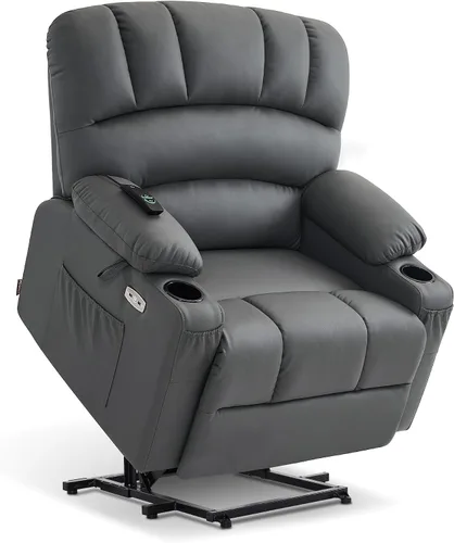 Vista 31 de MCombo Silla reclinable grande para ancianos altos, 7099 Negro