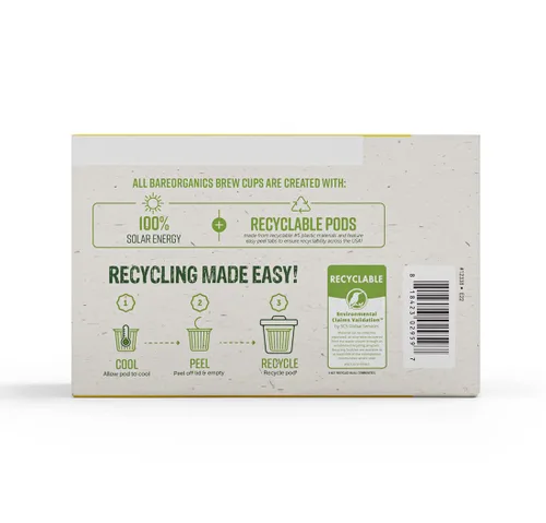 Vista 6 de BareOrganics TÉ METABOLISMO (Orgánico) con Superalimentos y Probióticos (Compatible con Keurig® K-Cup®) 60CT