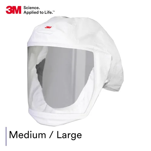 Vista 2 de 3M Versaflo - Funda para cabeza con suspensión integrada, S-133L-5, blanco, mediano/grande, 5 EA/Case