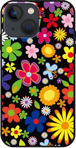 Vista 7 de Funda compatible con iPhone 14 Plus, funda de teléfono con flores de primavera para niñas y mujeres, funda protectora de TPU suave a prueba