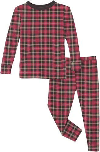 Vista 135 de KicKee Pants Conjunto de pijama de manga larga con estampado de piezas