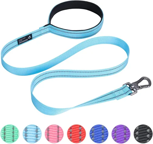 Vista 12 de EXCELLENT ELITE SPANKER Correa de entrenamiento de perro de nailon resistente y duradera, cuerda de tracción de 4 pies de largo de 1 pulgada de Negro