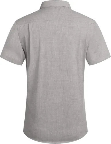 Vista 4 de COOFANDY Men's Linen Shirts Casual Button Down Short Sleeve Summer Beach Dress Shirt