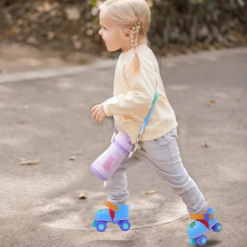 Vista 6 de Kids Roller Skate for Girls Boys Ages 2-5 Years Old, Adjustable Toddler Rollerskates, Children Beginner Roller Skate RS209