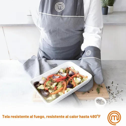 Vista 3 de MasterChef Chef Apron for Men & Women, Cooking Apron for the Kitchen & BBQ Grilling