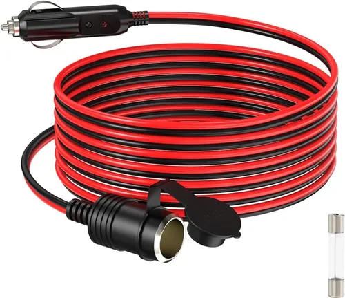 Vista 11 de ELFCULB Cable de encendedor de cigarrillos macho a macho, cable de extensión de enchufe de encendedor de cigarrillos de automóvil de 14 AWG 12 V