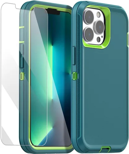 Vista 14 de AICase Funda para iPhone 13 Pro Max/12 Pro Max con protector de vidrio, protección contra caídas de alta resistencia, cuerpo completo, a prueba