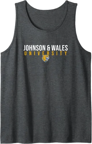Vista 3 de Camiseta sin mangas apilada de Johnson and Wales University JWU Wildcats, Negro