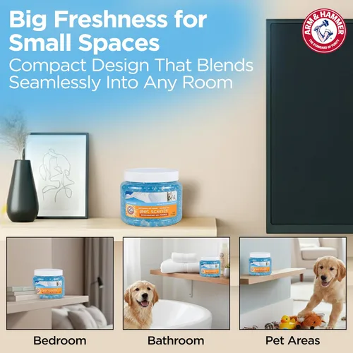 Vista 5 de Arm & Hammer Perlas de gel desodorizantes para mascotas Air Care para mascotas, eliminador de olores de mascotas para habitaciones, armarios