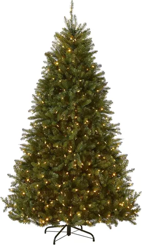 Vista 13 de National Tree Company Árbol de Navidad artificial preiluminado de abeto