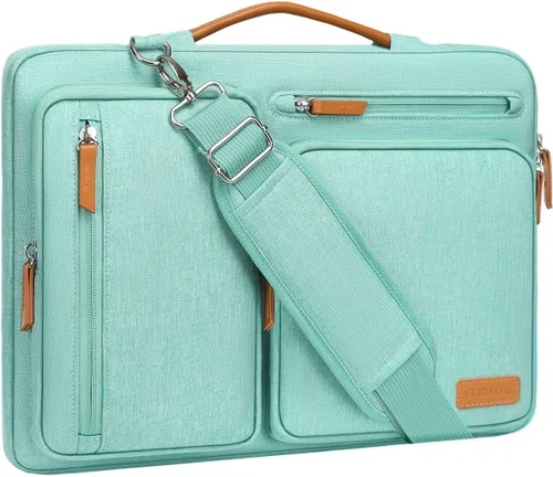Vista 27 de MOSISO 360 Bolsa de hombro protectora para laptop de 13.3 pulgadas, 13-13.3 pulgadas Azul (Air Blue)
