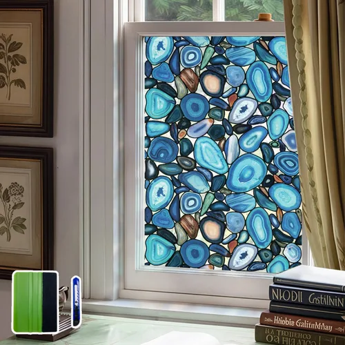 Vista 12 de funlife Película original dibujada a mano con herramientas, película de privacidad de doble cara para ventana de vidrio y puerta de ventana, ágata