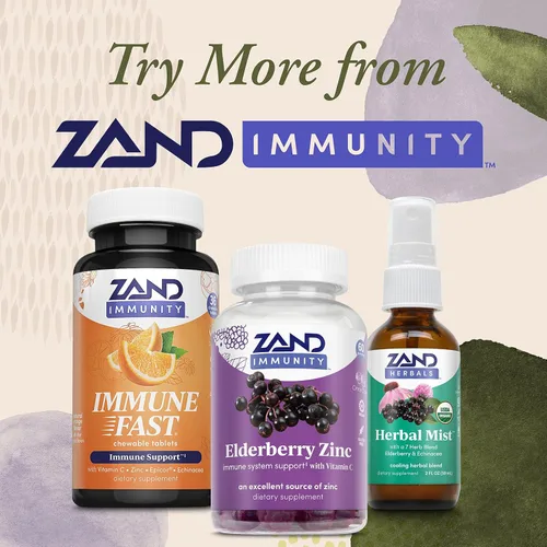 Vista 5 de Gomitas de inmunidad de saúco con zinc y vitamina C de ZAND - Suplemento de apoyo inmunológico - Gomitas de saúco con DV de zinc y vitamina C